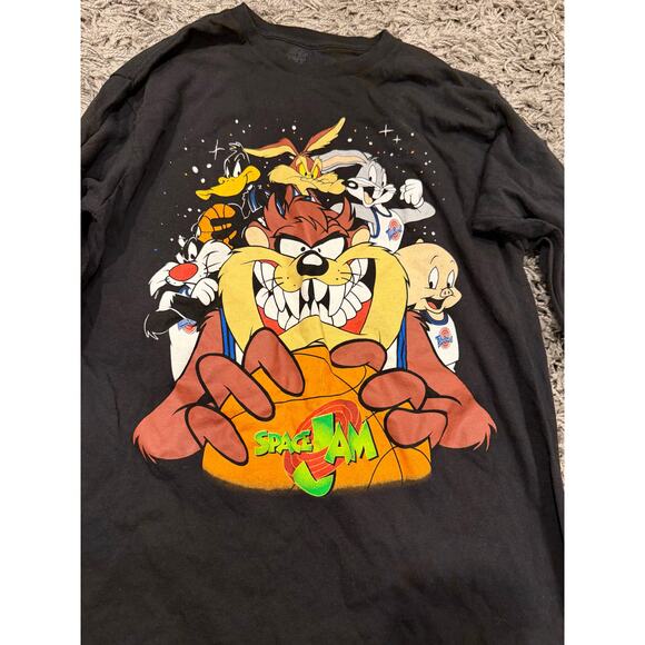 Looney Tunes Space Jam Graphic Long Sleeve TShirt Medium - Picture 3 of 4